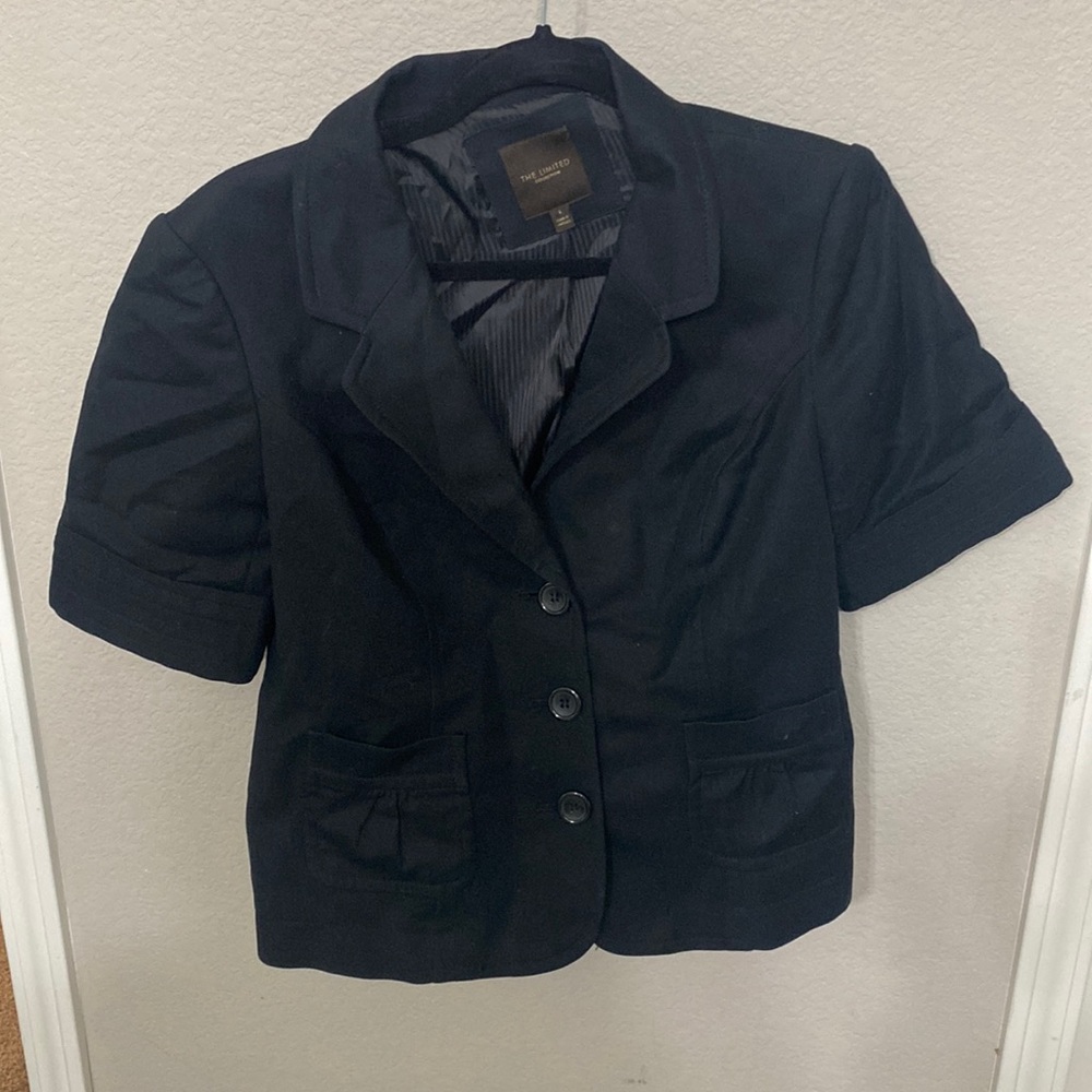 The Limited black short sleeved blazer size large